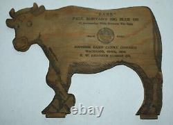 RARE Vintage Paul Bunyan Ox Advertising Cow Cattle Congress Waterloo IA SIGN