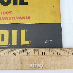 RARE Vintage Pennzoil Outboard Motor Oil Easel Back Sign Store Display Boat Gas