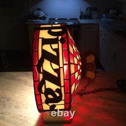 RARE Vintage Pizza Hut Tiffany Style Lamp / Light Fixture Tested Works