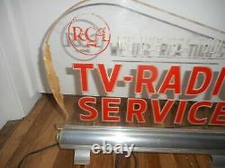 Vintage Style Advertising Sign Fridge Magnet 2 1/4" TV Radio Service RCA Tubes 