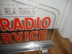 RARE Vintage RCA TUBES TV Radio Lighted Countertop Advertising SIGN