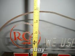 RARE Vintage RCA TUBES TV Radio Lighted Countertop Advertising SIGN