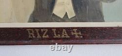 RARE Vintage Rizla Cigarette Paper Advertising Poster in RIZ LA. Branded Frame