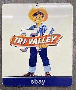 RARE Vintage TRI-VALLEY Growers Agriculture Farm Advertising Sign California