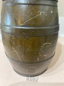 RARE Vintage Tin Colmans Mustard Barrel Shape King Shop Advertising