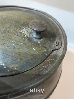 RARE Vintage Tin Colmans Mustard Barrel Shape King Shop Advertising