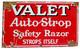 RARE Vintage VALET AutoStrop Safety Razor Porcelain Enamel Sign 20x12 Advertisi