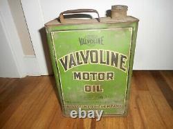 RARE Vintage Valvoline ONE GALLON Motor Oil Advertising Tin Can