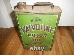RARE Vintage Valvoline ONE GALLON Motor Oil Advertising Tin Can