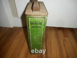 RARE Vintage Valvoline ONE GALLON Motor Oil Advertising Tin Can
