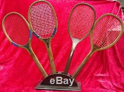 RARE Vintage Winchester 4 Tennis Racket & Base Store Display Advertising Store