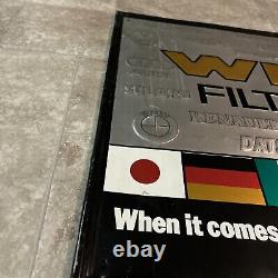 RARE. Vintage Wix Foreign Car Filters Stamped Aluminum Advertising Sign 26x24