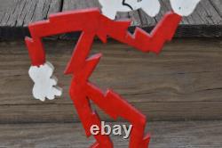 RARE Vintage Wood Reddy Kilowatt Man Electricity Folk Advertising Figurine SIGN