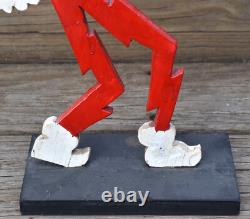 RARE Vintage Wood Reddy Kilowatt Man Electricity Folk Advertising Figurine SIGN