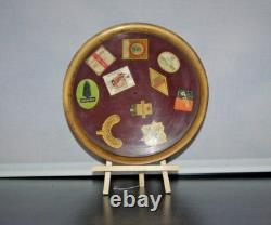 RARE Vintage advertising plastic & cork beer tray Distressed 12.5 inch