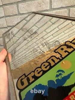 RARE Vintage c1929 Green River Soda Advertising Mirror Sign Edelweiss Chicago