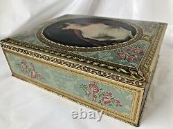 RARE Vintage c1941 Huntley & Palmers Biscuit Tin Mrs Scott Moncrieff Large Litho