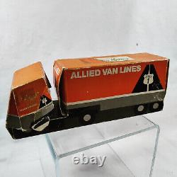 RARE Vtg ALLIED VAN LINES Paper Moving Truck & Wood Furniture Puzzle Promotional