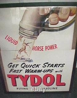 RARE vintage Flying A Gasoline Liquid Horse power sign display advertisement