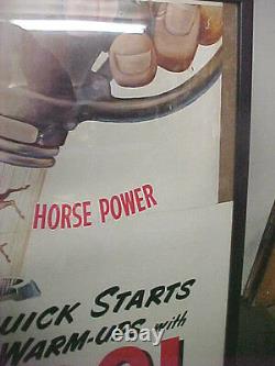 RARE vintage Flying A Gasoline Liquid Horse power sign display advertisement