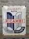RICAMBI Enamel Sign 19.7x15.7 (50x40cm) Vintage Rare Porcelain Advertising Sign