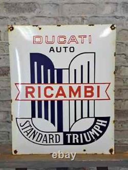 RICAMBI Enamel Sign 19.7x15.7 (50x40cm) Vintage Rare Porcelain Advertising Sign