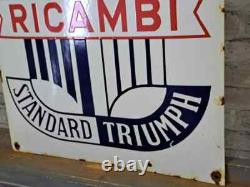 RICAMBI Enamel Sign 19.7x15.7 (50x40cm) Vintage Rare Porcelain Advertising Sign