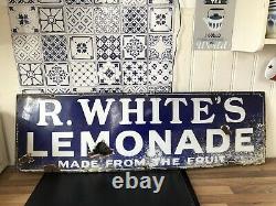 R Whites Lemonade Vintage Enamel Sign Rare