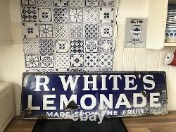 R Whites Lemonade Vintage Enamel Sign Rare