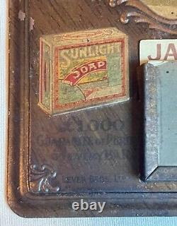 Rare 100% Genuine Vintage Sunlight Soap Embossed Metal Calendar