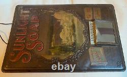 Rare 100% Genuine Vintage Sunlight Soap Embossed Metal Calendar