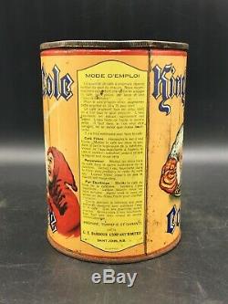 Rare 1930s Vintage King Cole Coffee Tin Saint John, NB