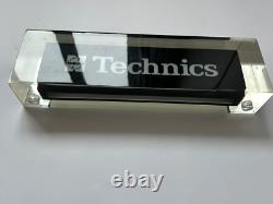 Rare 1980s Vintage Heavy Clear Perspex Technics Sign