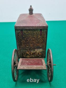Rare 23 cm Vintage 1936 W&R Jacob Coronation Coach Biscuit tin