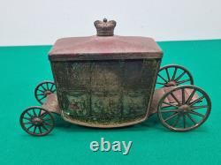 Rare 23 cm Vintage 1936 W&R Jacob Coronation Coach Biscuit tin