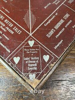 Rare Aliquippa Pa Vintage Advertising Folding Card Poker Table Beaver County