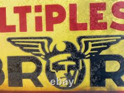 Rare Antique Enamel Sign French Advertising Sign Vintage Shop Sign 2 Sided