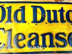 Rare Antique Old Dutch Cleanser Vintage Advertising Tin Sign General Store
