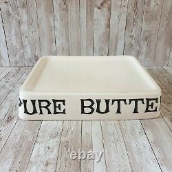 Rare Antique VTG English PURE BUTTER Dairy Ironstone Grocers Display Slab c1930s