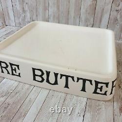 Rare Antique VTG English PURE BUTTER Dairy Ironstone Grocers Display Slab c1930s