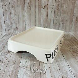 Rare Antique VTG English PURE BUTTER Dairy Ironstone Grocers Display Slab c1930s