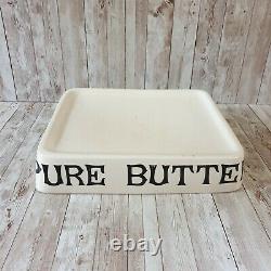 Rare Antique VTG English PURE BUTTER Dairy Ironstone Grocers Display Slab c1930s