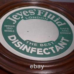 Rare Antique Vintage Jeyes Fluid Advertising Mirror Shop Tin Not Enamel Kitchen