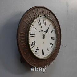 Rare Antique Vintage Milkmaid milk Advertising Clock Tin Not Enamel Kitchen Sign