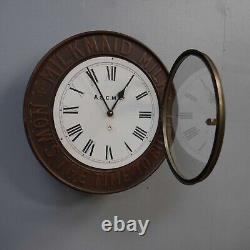 Rare Antique Vintage Milkmaid milk Advertising Clock Tin Not Enamel Kitchen Sign