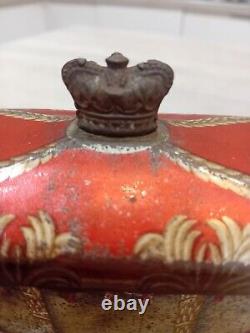 Rare Antique W&R Jacob & Co Coronation Carriage Biscuit Tin 1937 Vintage