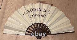 Rare Art Deco Advertising Fan Cognac Sorin France Drink Cocktail Bar Eventail