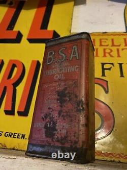 Rare BSA vintage Bicycle oil tin Motorbike Birmingham Small Arms Can Rifle