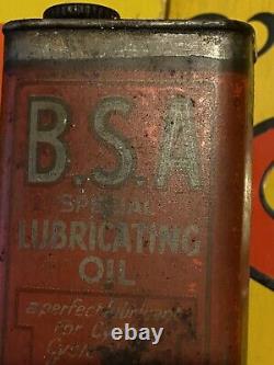Rare BSA vintage Bicycle oil tin Motorbike Birmingham Small Arms Can Rifle
