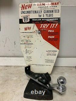 Rare Big Boy Safe-a-way Trailer Hitch Accessory Dealer Counter Display Antique